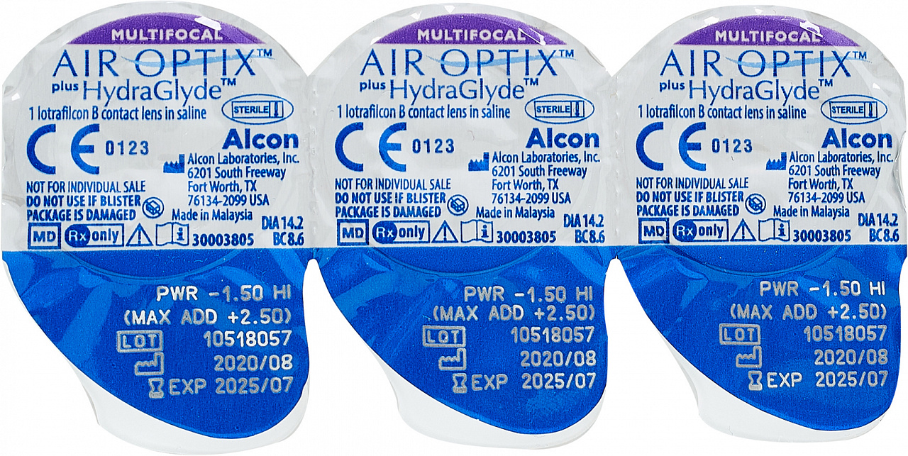 AIR OPTIX plus HydraGlyde Multifocal (3шт) - изображение 5
